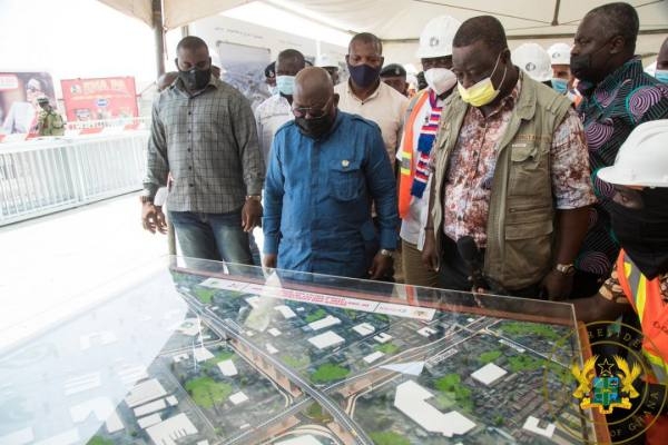 Akufo-Addo inspects ongoing works